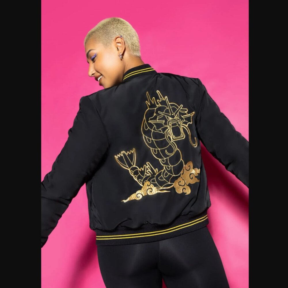 Blackmilk x Pokemon Magikarp Gyrados Gold Bomber Jacket